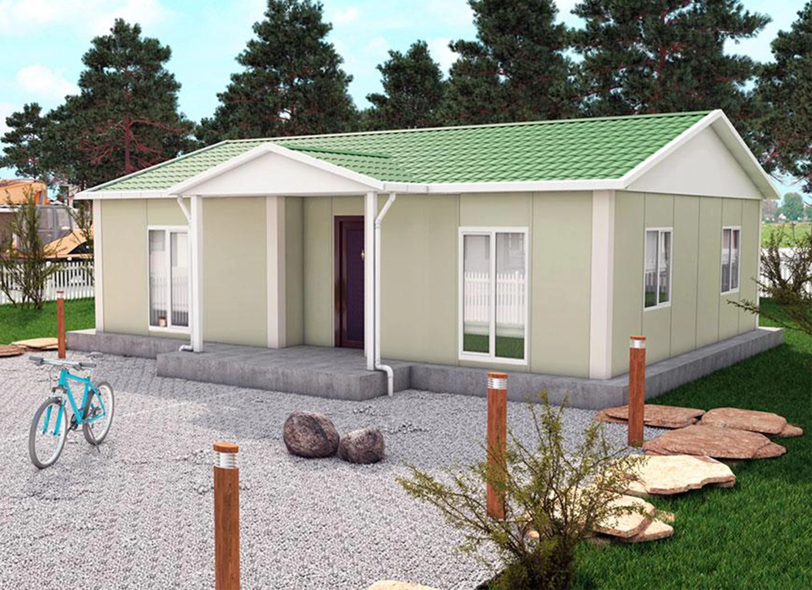 82 m² Tek Katlı Prefabrik Evler dincerler prefabrik ev ve güneş enerji sistemleri- Edirne-Keşan