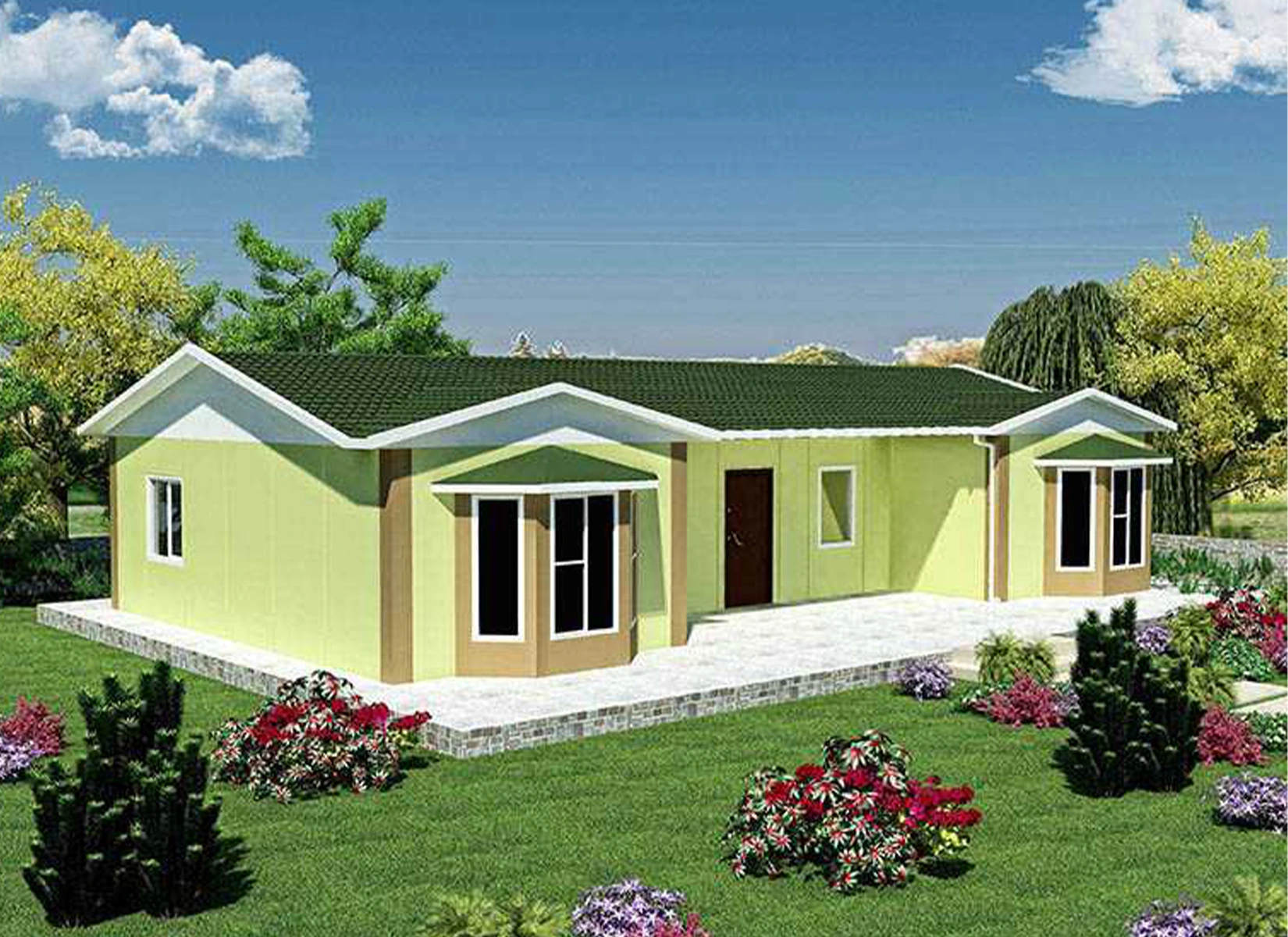 98 m² Tek Katlı Prefabrik Evler dincerler prefabrik ev ve güneş enerji sistemleri- Edirne-Keşan